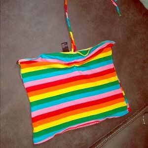 rainbow crop top